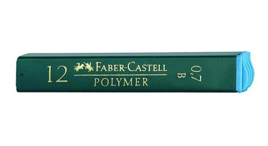 Грифель 0,7мм B Faber-Castell "Polymer" арт. 521701., страна ввоза - РОССИЯ